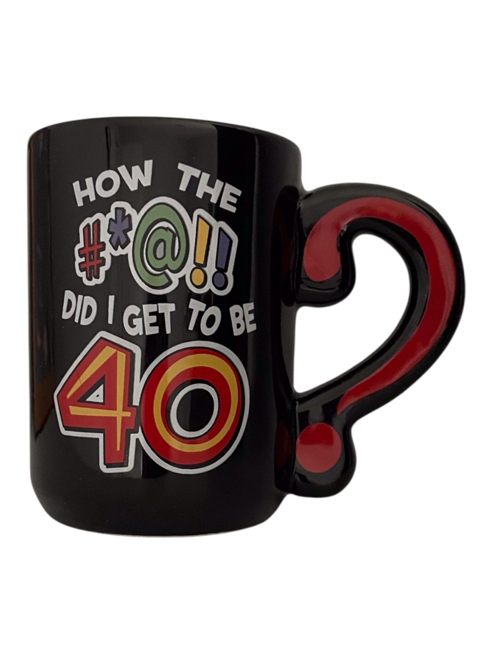 2001 Mishelle Horwitz Laid Back Black Coffee Mug. (A1).
